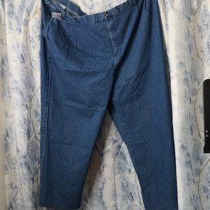 NWOT King Size Jeans elastic waist insert zipper fly W66 L33 tailored